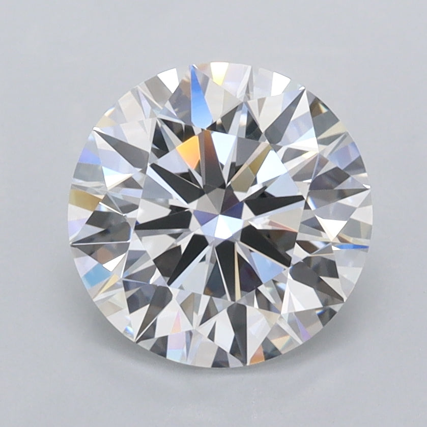 2.03 Carat Round Shaped, Ideal Cut, D Color, FL Clarity, IGI Certified Lab Grown Diamond