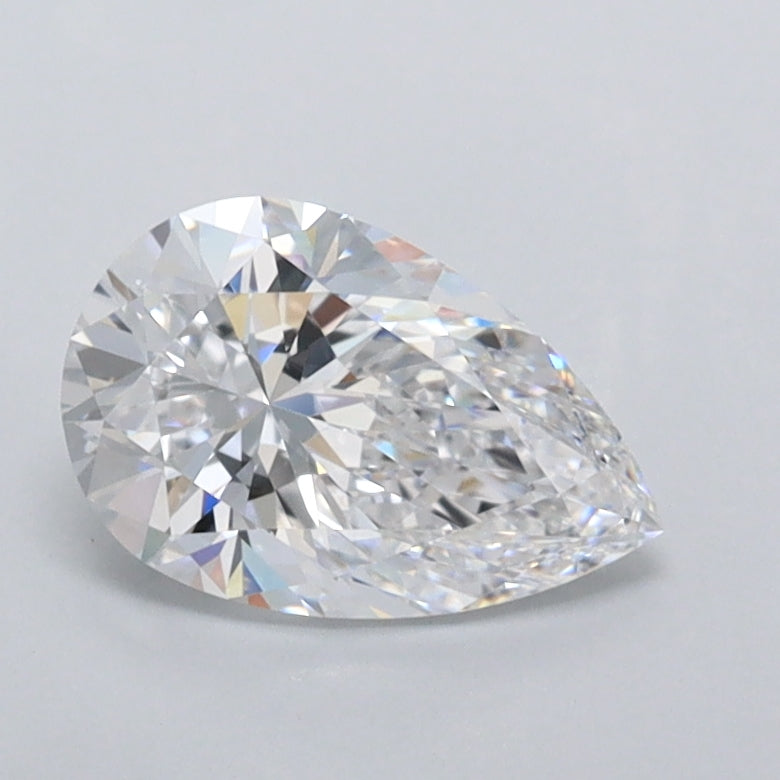 0.95 Carat Pear Shaped, Ideal Cut, D Color, FL Clarity, IGI Certified Lab Grown Diamond