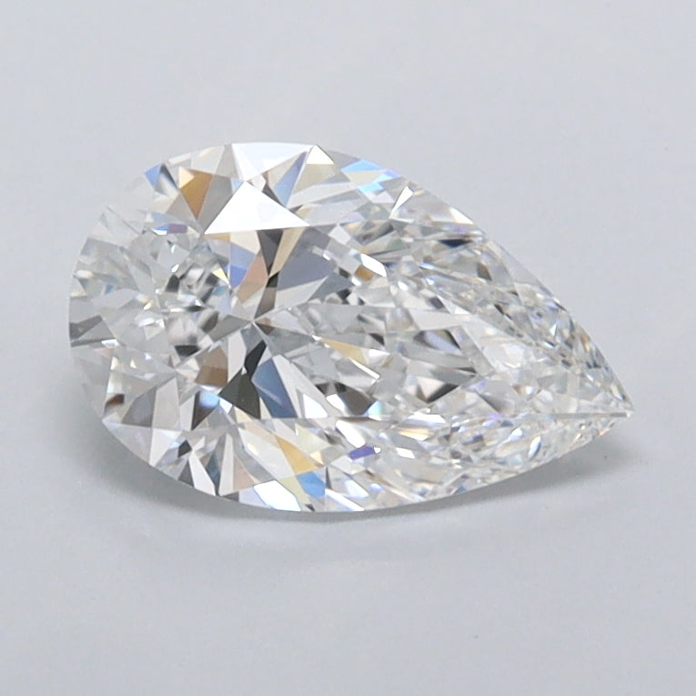 0.92 Carat Pear Shaped, Excellent Cut, D Color, FL Clarity, IGI Certified Lab Grown Diamond