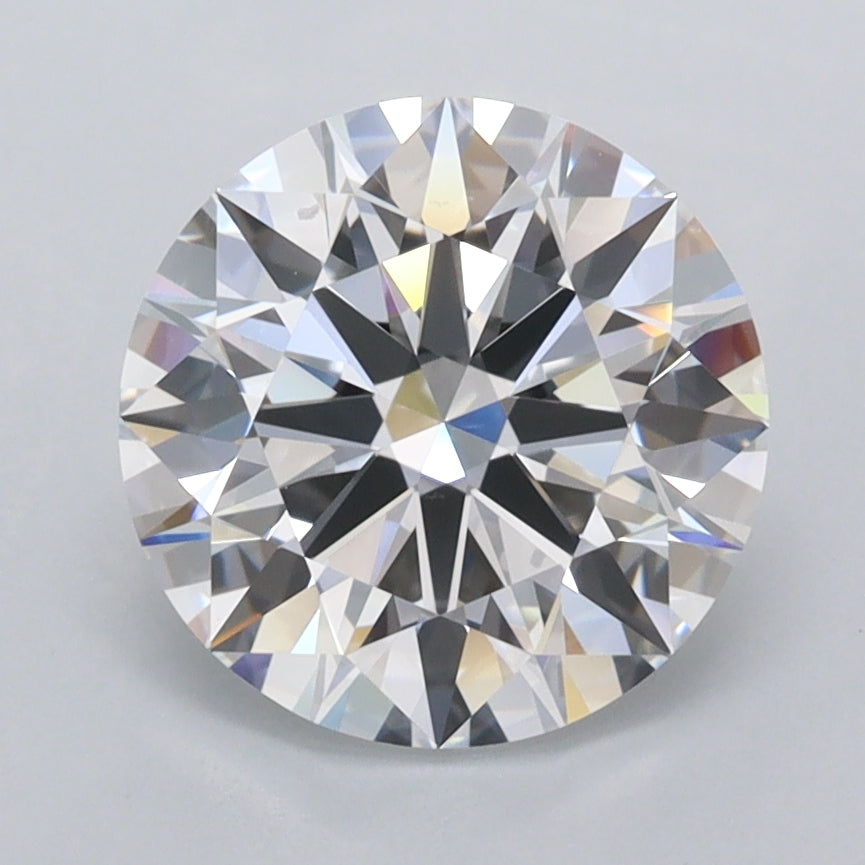 2.54 Carat Round Shaped, Ideal Cut, D Color, FL Clarity, IGI Certified Lab Grown Diamond