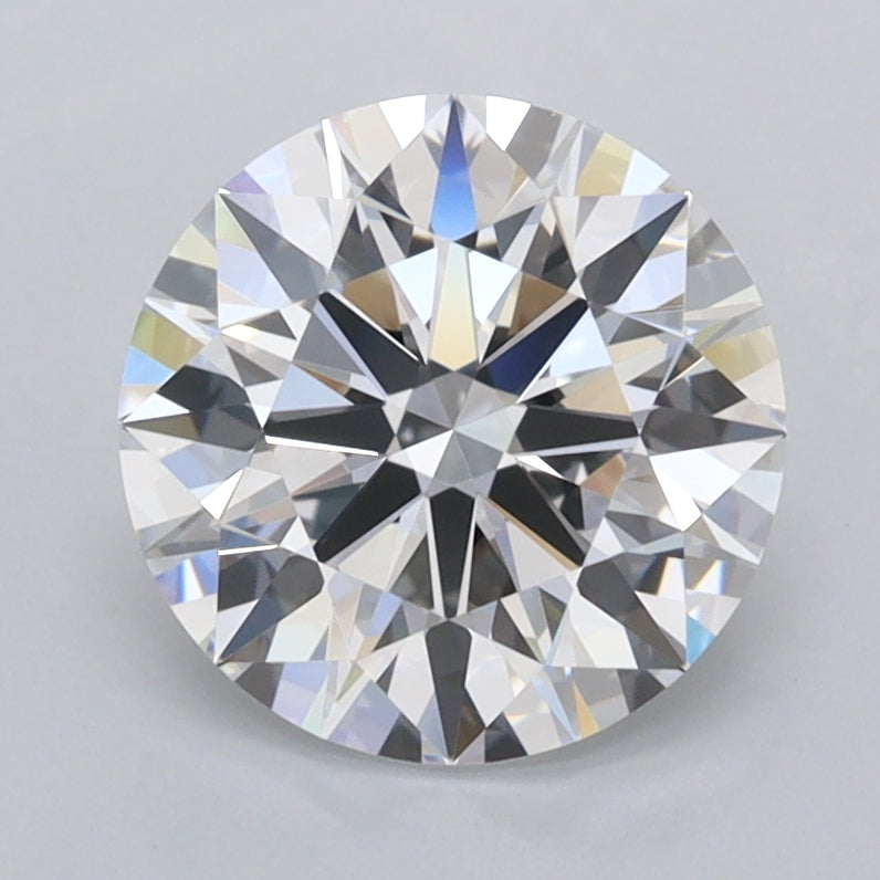 2.02 Carat Round Shaped, Ideal Cut, D Color, FL Clarity, IGI Certified Lab Grown Diamond