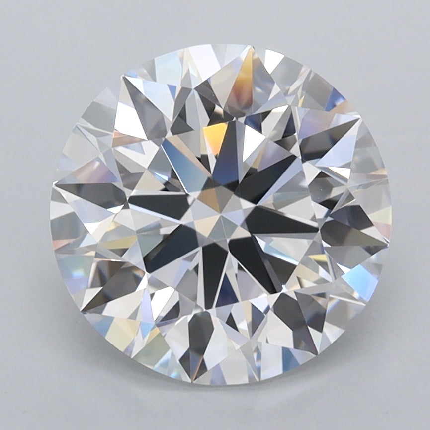 3.01 Carat Round Shaped, Ideal Cut, D Color, FL Clarity, IGI Certified Lab Grown Diamond