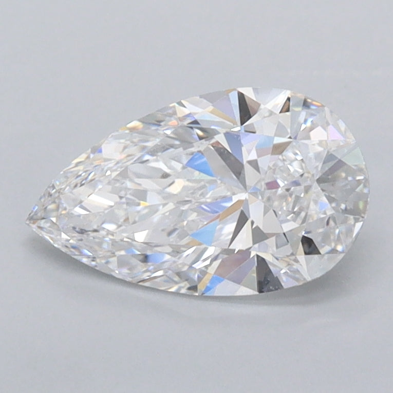 1.00 Carat Pear Shaped, Ideal Cut, D Color, FL Clarity, IGI Certified Lab Grown Diamond