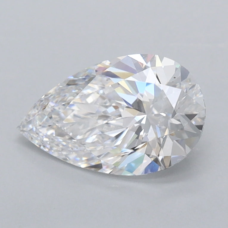 1.01 Carat Pear Shaped, Excellent Cut, D Color, FL Clarity, IGI Certified Lab Grown Diamond