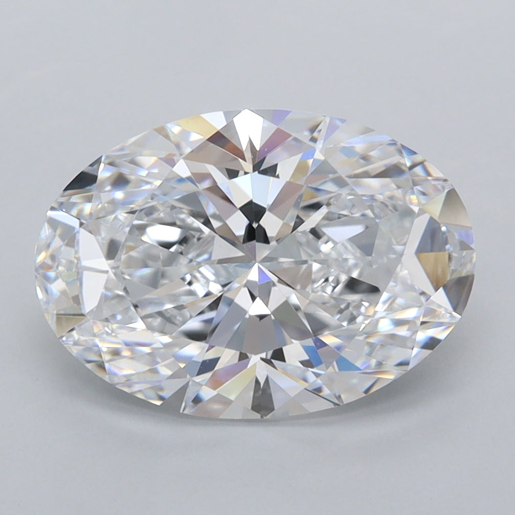 3.13 Carat Oval Shaped, Ideal Cut, D Color, FL Clarity, IGI Certified Lab Grown Diamond