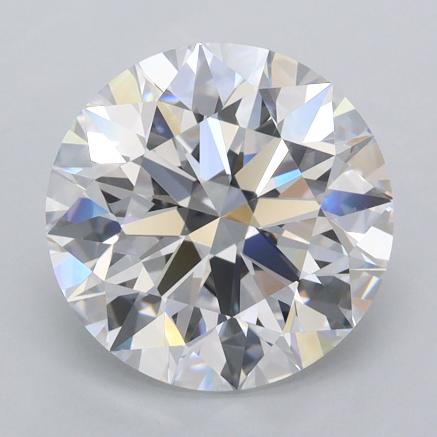 3.25 Carat Round Shaped, Ideal Cut, D Color, FL Clarity, IGI Certified Lab Grown Diamond