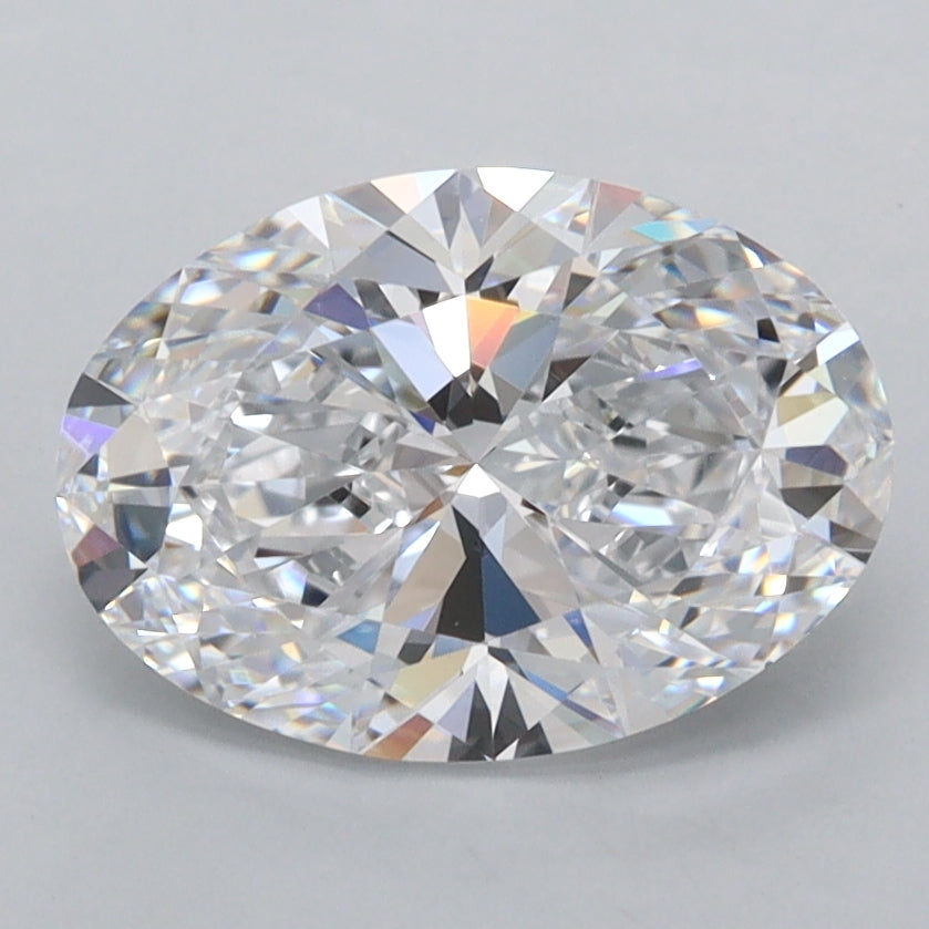 2.14 Carat Oval Shaped, Ideal Cut, D Color, FL Clarity, IGI Certified Lab Grown Diamond