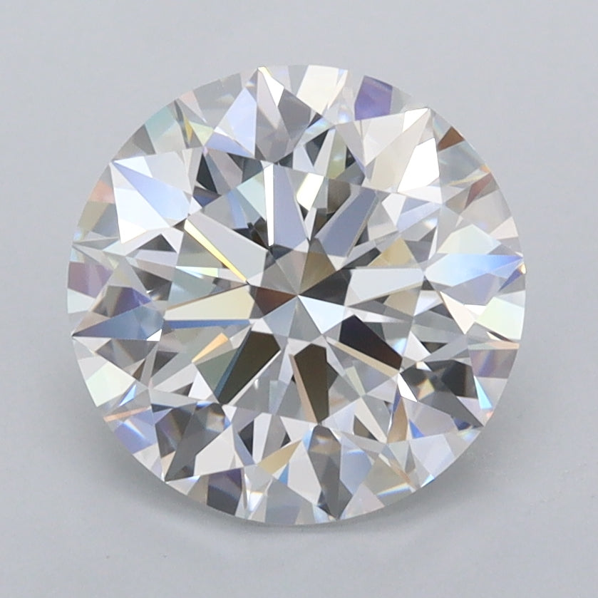 2.53 Carat Round Shaped, Ideal Cut, D Color, FL Clarity, IGI Certified Lab Grown Diamond