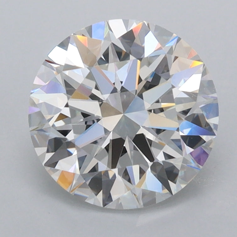 2.10 Carat Round Shaped, Ideal Cut, D Color, FL Clarity, IGI Certified Lab Grown Diamond