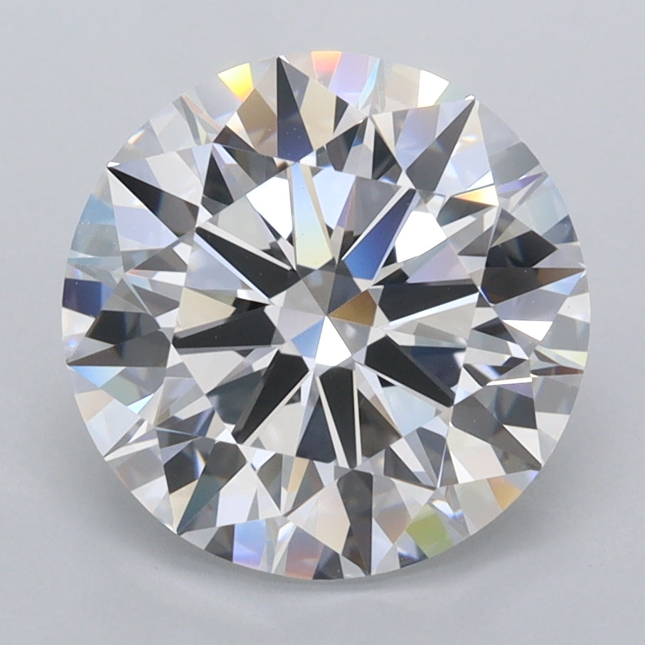 3.75 Carat Round Shaped, Ideal Cut, D Color, FL Clarity, IGI Certified Lab Grown Diamond