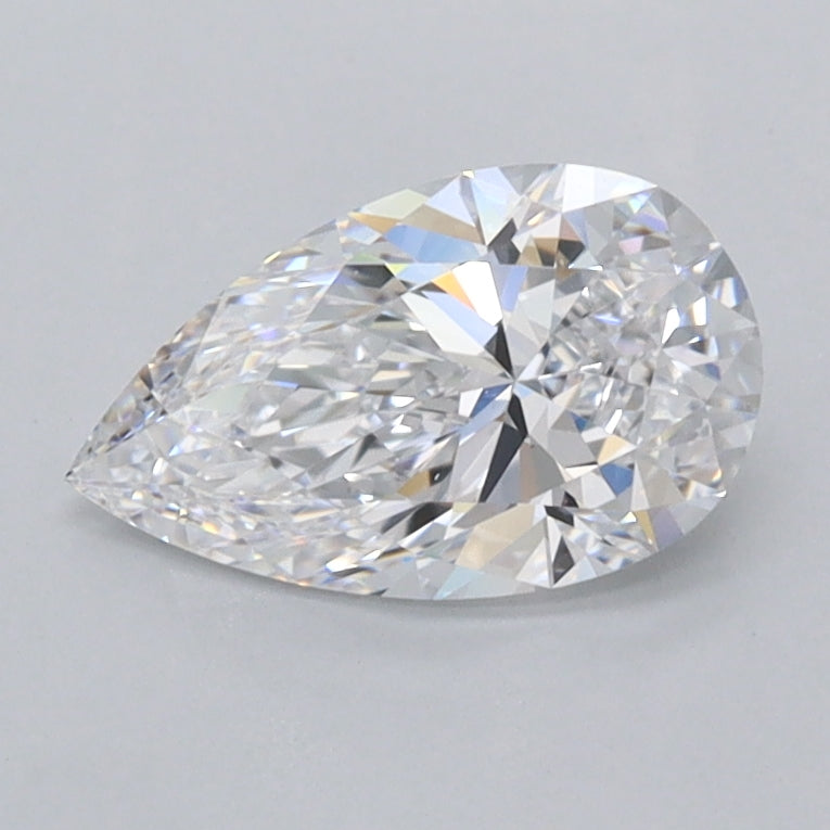 0.94 Carat Pear Shaped, Ideal Cut, D Color, FL Clarity, IGI Certified Lab Grown Diamond