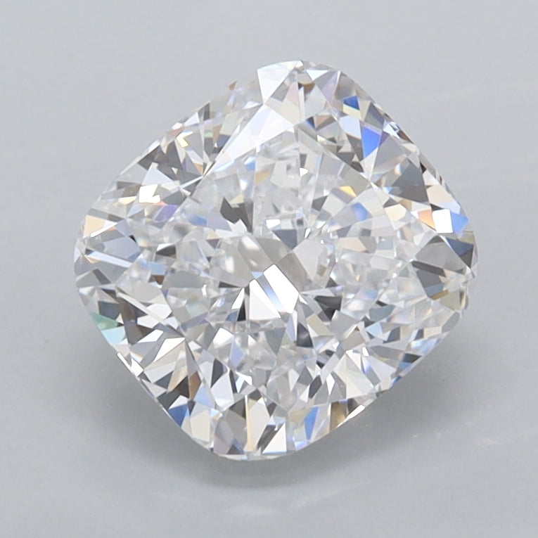 1.71 Carat Cushion Shaped, Ideal Cut, D Color, FL Clarity, IGI Certified Lab Grown Diamond