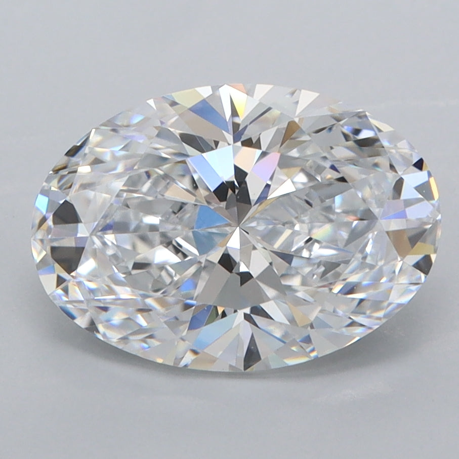 2.66 Carat Oval Shaped, Ideal Cut, D Color, FL Clarity, IGI Certified Lab Grown Diamond