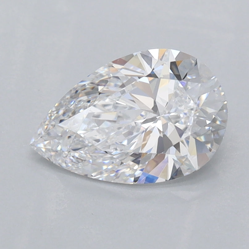 1.11 Carat Pear Shaped, Ideal Cut, D Color, FL Clarity, IGI Certified Lab Grown Diamond