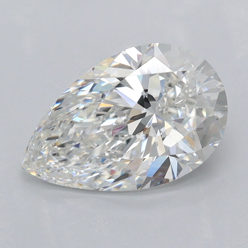 1.46 Carat Pear Shaped, Ideal Cut, E Color, FL Clarity, IGI Certified Lab Grown Diamond