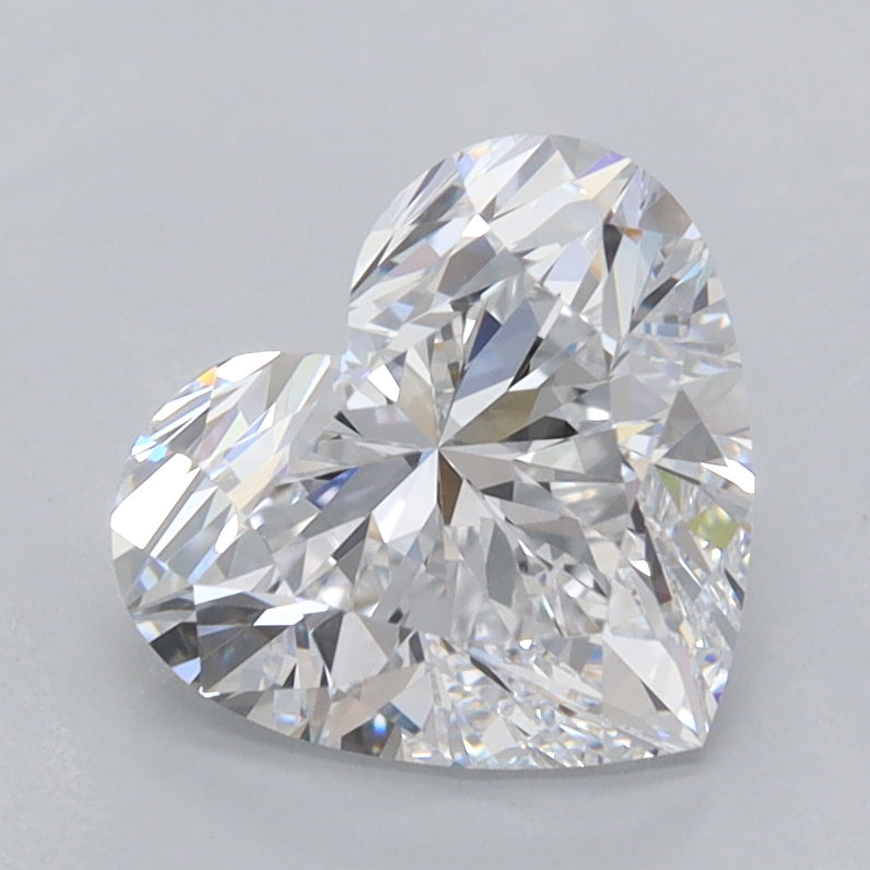 1.95 Carat Heart Shaped, Ideal Cut, D Color, FL Clarity, IGI Certified Lab Grown Diamond