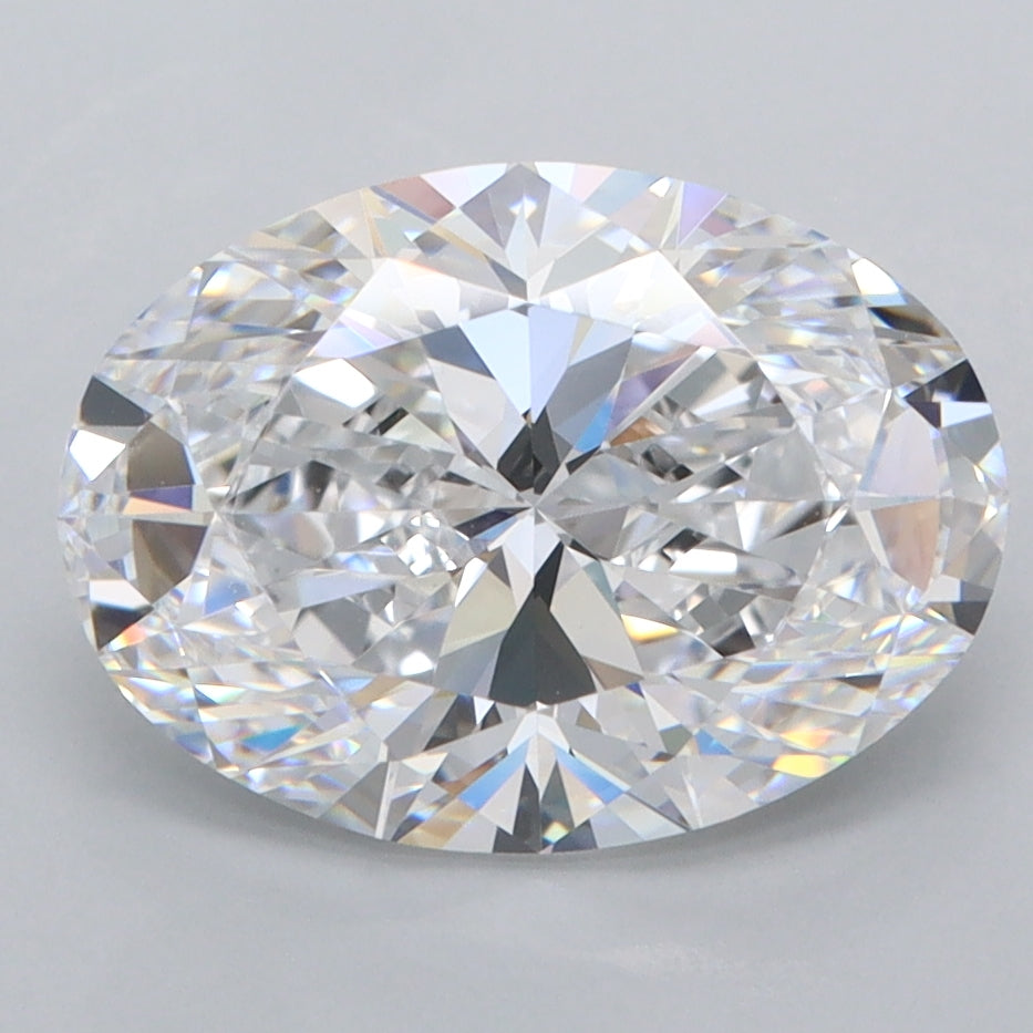 3.33 Carat Oval Shaped, Ideal Cut, D Color, FL Clarity, IGI Certified Lab Grown Diamond