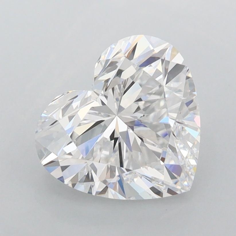 1.88 Carat Heart Shaped, Ideal Cut, D Color, FL Clarity, IGI Certified Lab Grown Diamond