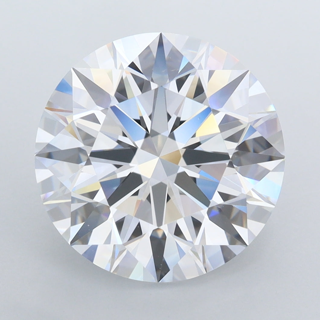 5.55 Carat Round Shaped, Ideal Cut, F Color, IF Clarity, IGI Certified Lab Grown Diamond