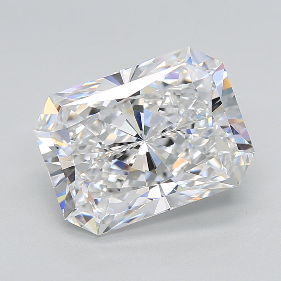 4.97 Carat Radiant Shaped, Excellent Cut, D Color, FL Clarity, GIA Certified Lab Grown Diamond