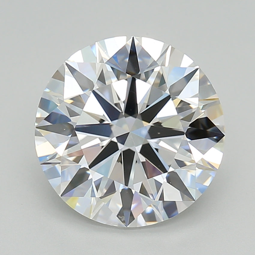 4.01 Carat Round Shaped, Excellent Cut, F Color, VVS2 Clarity, GIA Certified Lab Grown Diamond