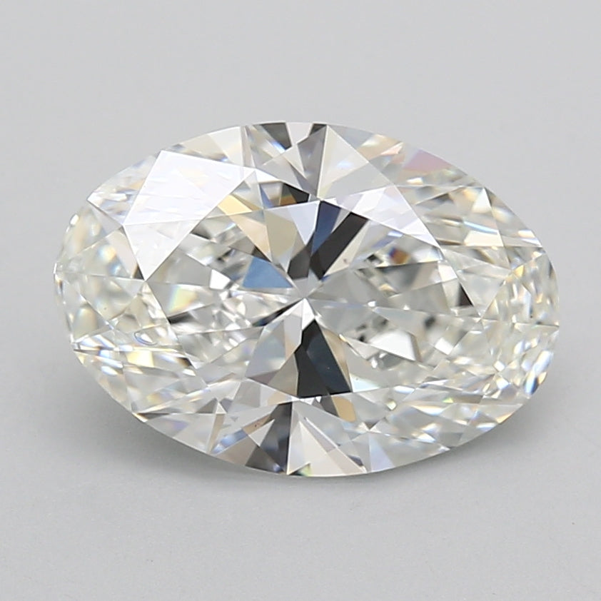 3.50 Carat Oval Shaped, Ideal Cut, F Color, IF Clarity, GIA Certified Lab Grown Diamond