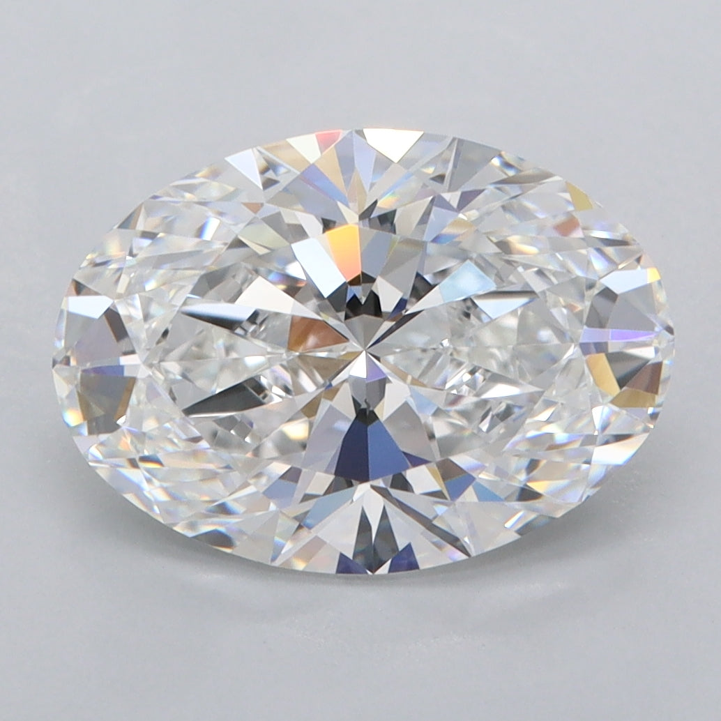 3.50 Carat Oval Shaped, Ideal Cut, D Color, FL Clarity, IGI Certified Lab Grown Diamond
