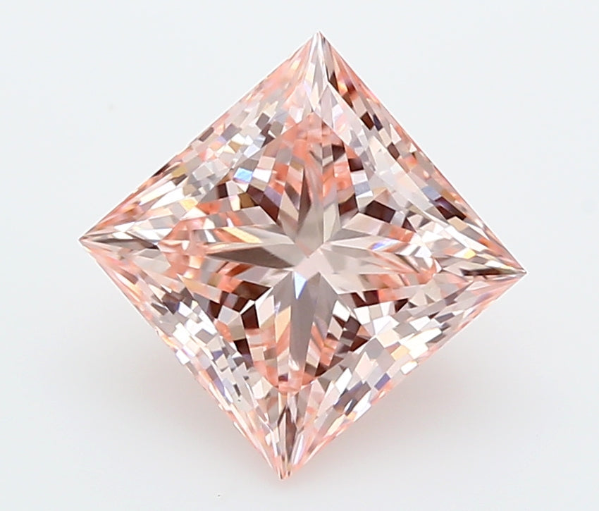3.02 Carat Princess Shaped, Ideal Cut, VS1 Clarity, IGI Certified Lab Grown Diamond