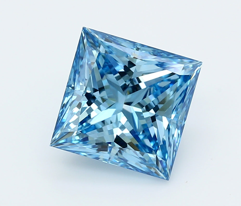 4.03 Carat Princess Shaped, Ideal Cut, VS1 Clarity, IGI Certified Lab Grown Diamond