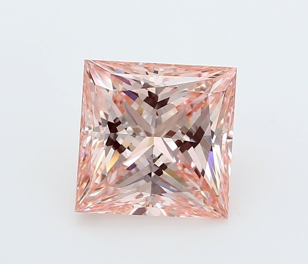 4.02 Carat Princess Shaped, Excellent Cut, VS1 Clarity, IGI Certified Lab Grown Diamond