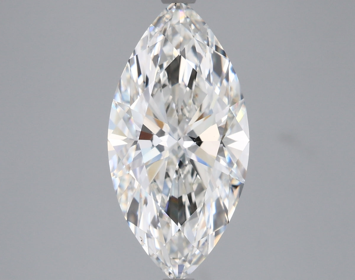 3.56 Carat Marquise Shaped, Ideal Cut, G Color, VVS2 Clarity, IGI Certified Lab Grown Diamond