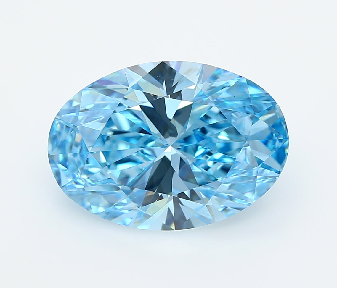 5.02 Carat Oval Shaped, Ideal Cut, VVS2 Clarity, IGI Certified Lab Grown Diamond