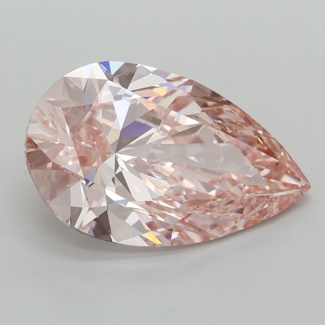 3.05 Carat Pear Shaped, Ideal Cut, VVS2 Clarity, IGI Certified Lab Grown Diamond