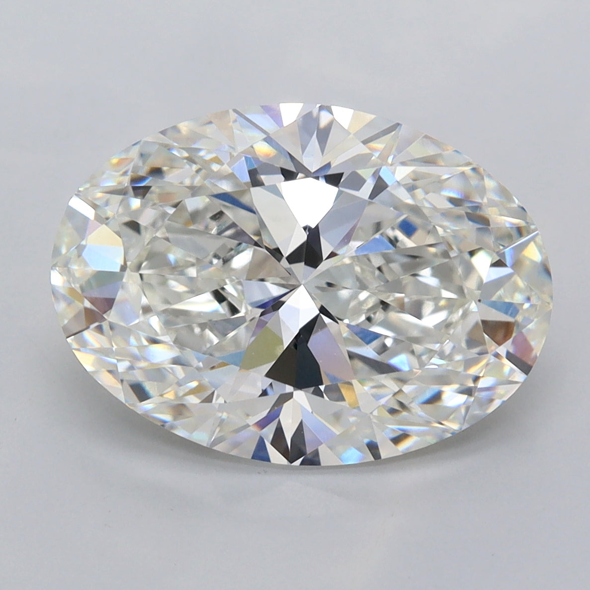 5.04 Carat Oval Shaped, Ideal Cut, G Color, VVS2 Clarity, IGI Certified Lab Grown Diamond