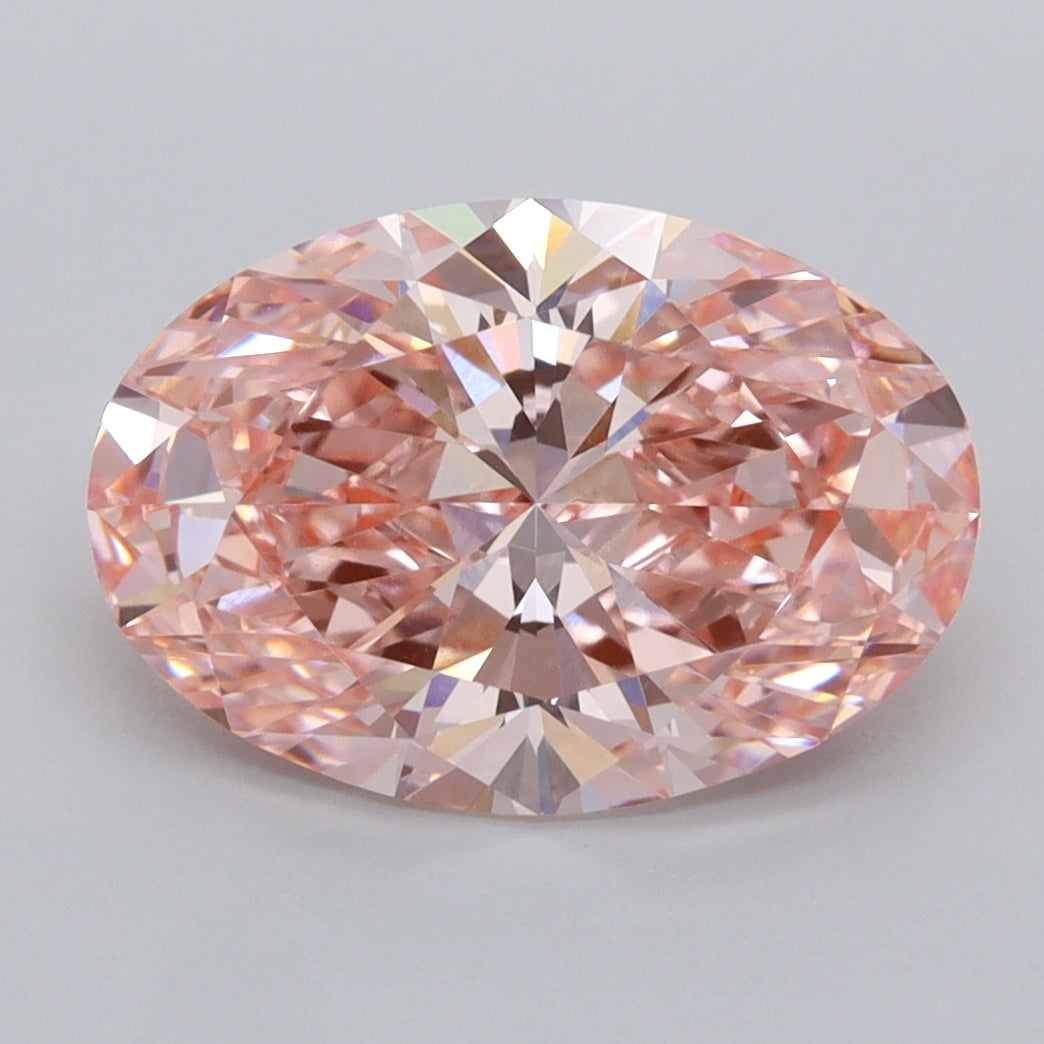 3.15 Carat Oval Shaped, Ideal Cut, VVS2 Clarity, IGI Certified Lab Grown Diamond