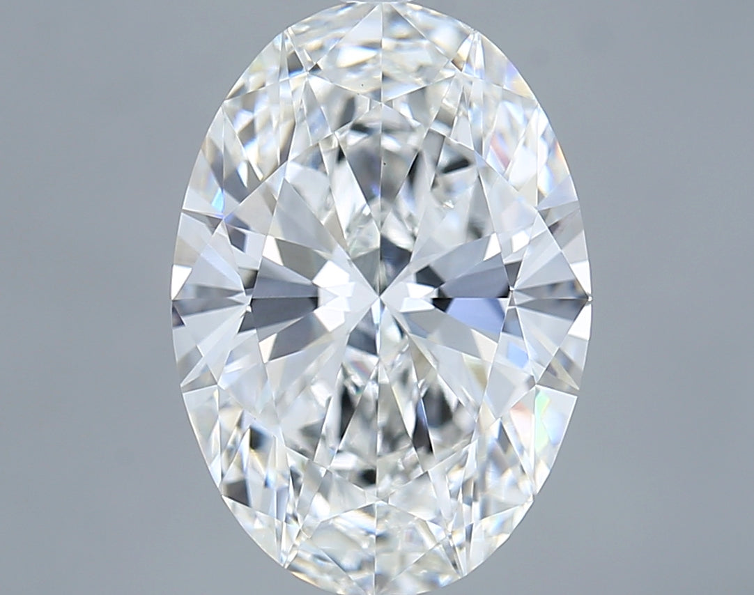 5.05 Carat Oval Shaped, Ideal Cut, F Color, VVS2 Clarity, IGI Certified Lab Grown Diamond