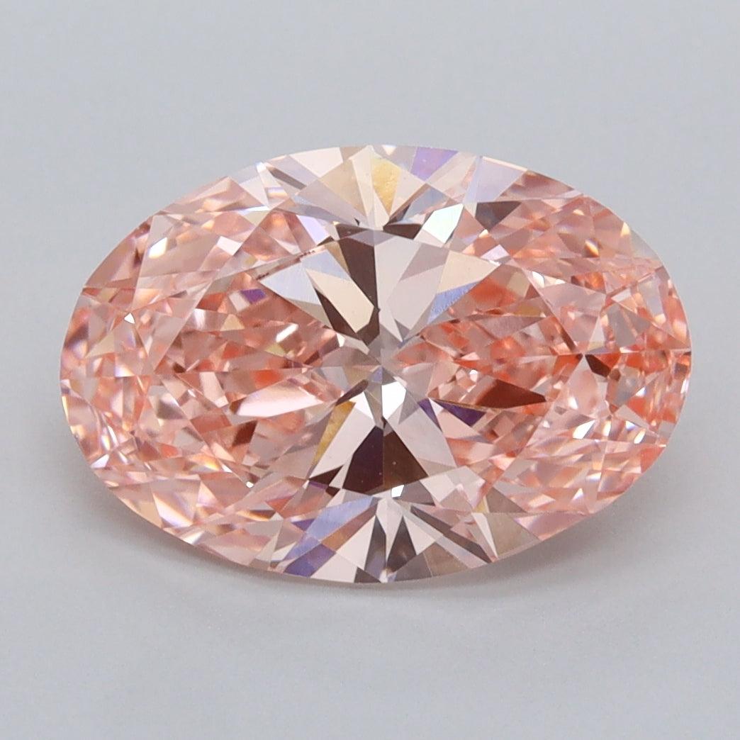 3.05 Carat Oval Shaped, Ideal Cut, VVS2 Clarity, IGI Certified Lab Grown Diamond