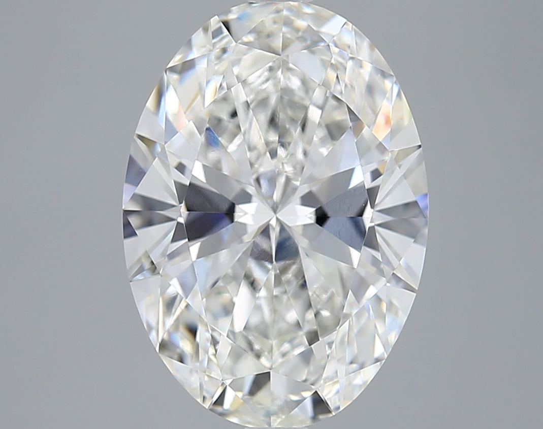 5.02 Carat Oval Shaped, Ideal Cut, F Color, VVS2 Clarity, IGI Certified Lab Grown Diamond
