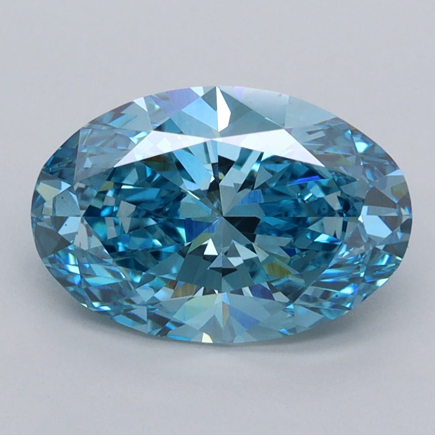 2.03 Carat Oval Shaped, Ideal Cut, VVS2 Clarity, IGI Certified Lab Grown Diamond