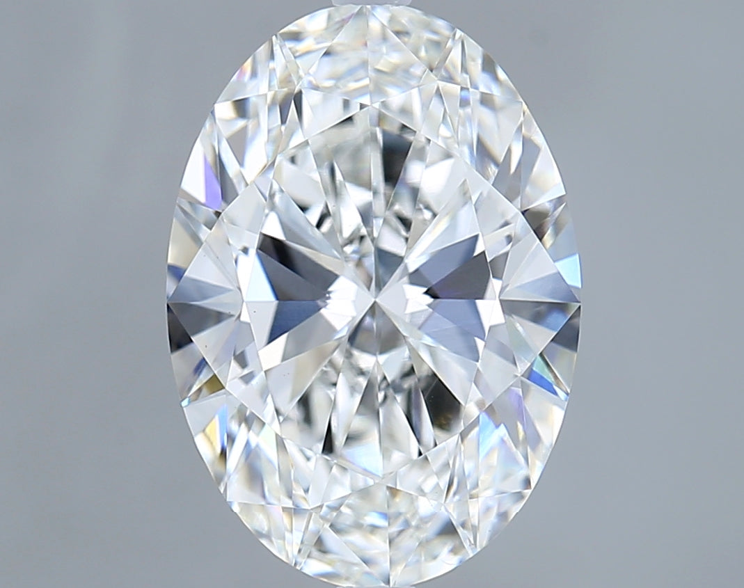 5.07 Carat Oval Shaped, Ideal Cut, F Color, VVS2 Clarity, IGI Certified Lab Grown Diamond