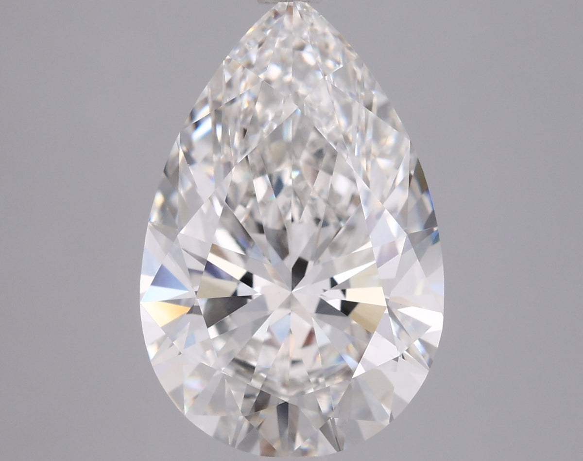 4.02 Carat Pear Shaped, Ideal Cut, E Color, VVS2 Clarity, IGI Certified Lab Grown Diamond