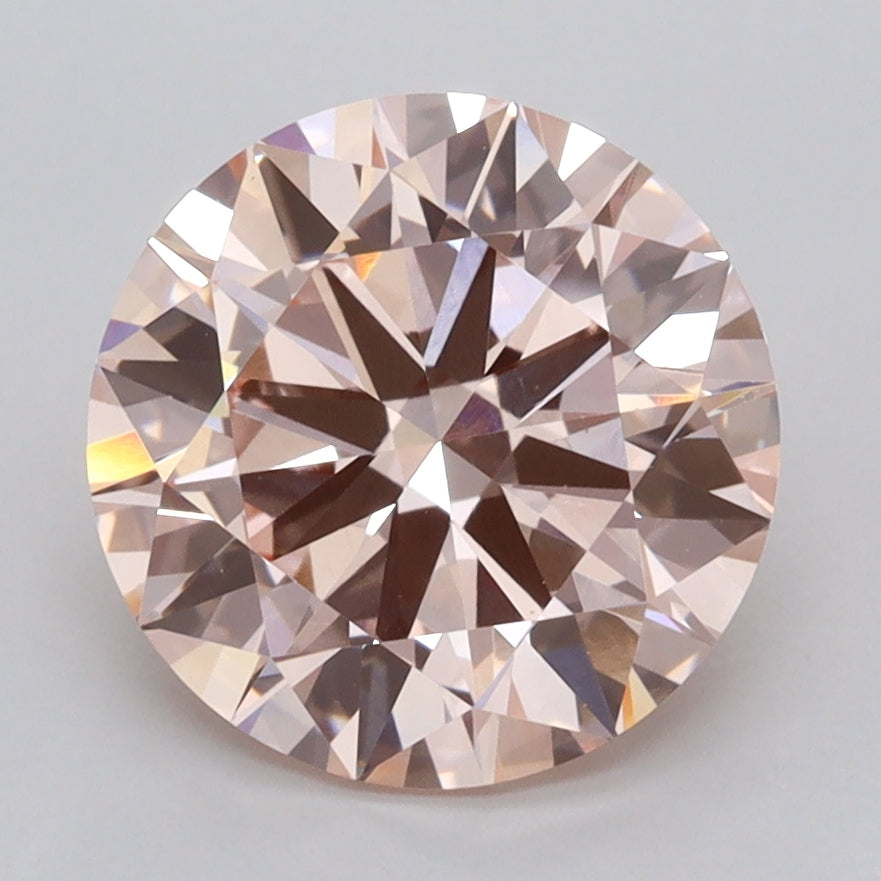 3.01 Carat Round Shaped, Excellent Cut, VS1 Clarity, IGI Certified Lab Grown Diamond