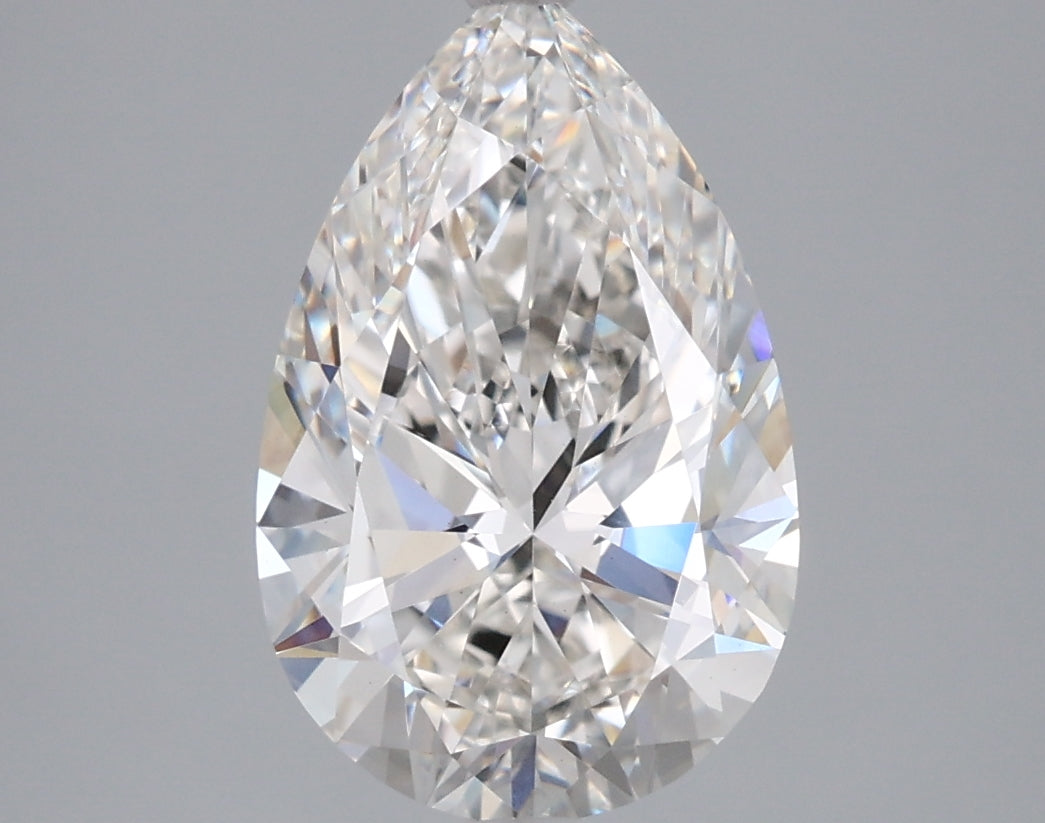 3.06 Carat Pear Shaped, Ideal Cut, G Color, VVS2 Clarity, IGI Certified Lab Grown Diamond