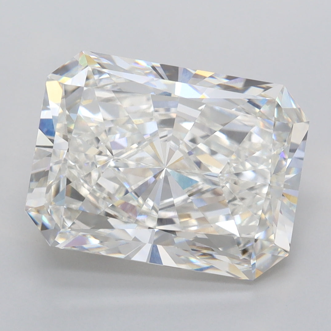 5.03 Carat Radiant Shaped, Ideal Cut, F Color, VVS1 Clarity, IGI Certified Lab Grown Diamond