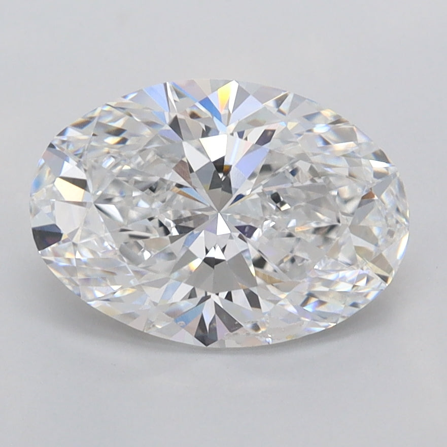 2.05 Carat Oval Shaped, Ideal Cut, D Color, VVS2 Clarity, IGI Certified Lab Grown Diamond
