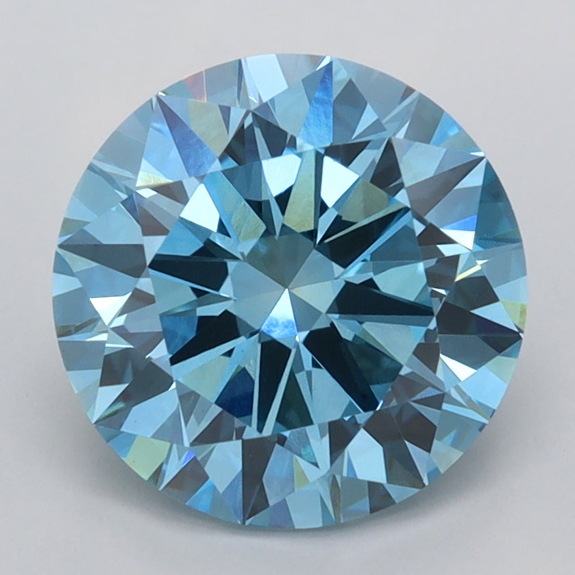 3.00 Carat Round Shaped, Excellent Cut, VVS2 Clarity, IGI Certified Lab Grown Diamond