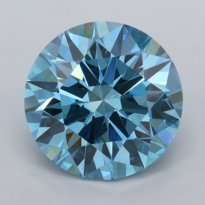 2.51 Carat Round Shaped, Ideal Cut, VVS2 Clarity, IGI Certified Lab Grown Diamond