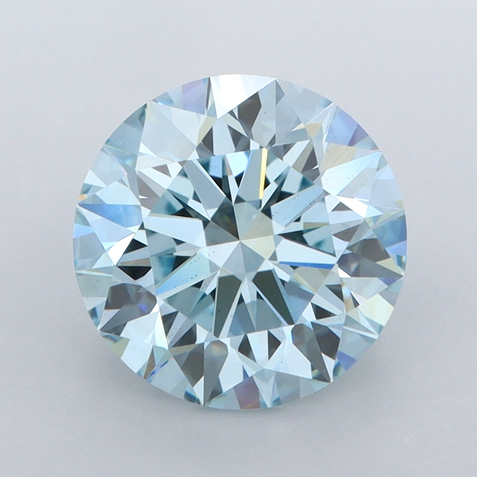 3.04 Carat Round Shaped, Ideal Cut, VS2 Clarity, IGI Certified Lab Grown Diamond