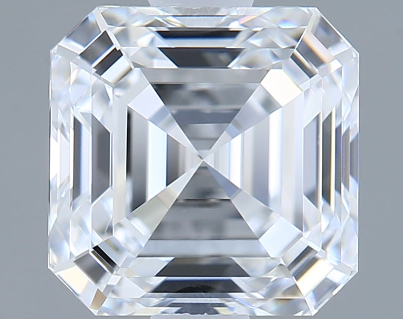 1.54 Carat Asscher Shaped, Ideal Cut, D Color, VVS1 Clarity, IGI Certified Lab Grown Diamond