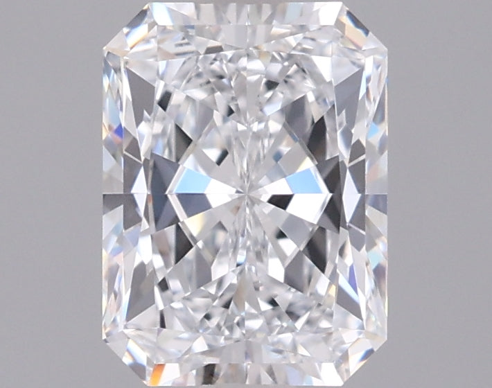 1.53 Carat Radiant Shaped, Ideal Cut, D Color, VVS2 Clarity, IGI Certified Lab Grown Diamond
